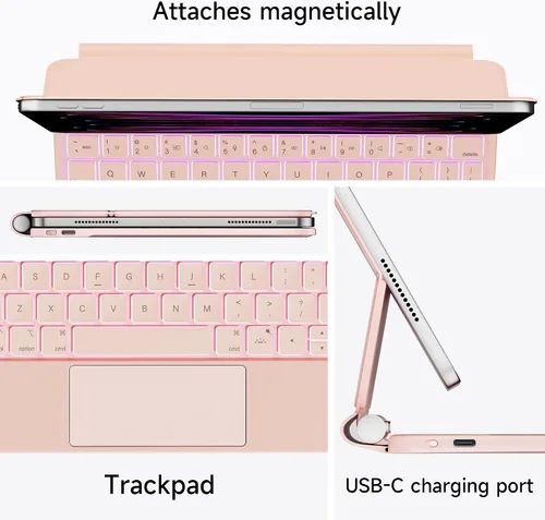 Miniatura 4 de Funda de teclado para iPad Air de 11 pulgadas 2024 (M2), iPad Air 5ª/4ª generación y iPad Pro de 11 pulgadas (4ª/3ª/2ª/1ª generación) con teclado