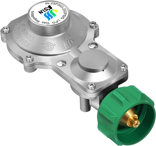 GasSaf Regulador de propano de 2 etapas, QCC 1 y conexión NPT hembra de 3/8 pulgadas para RV, generador, estufa de campamento, parrilla de gas,