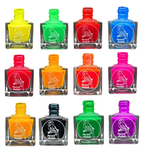 Miniatura 4 de Parrot Polish Baboon - Esmalte de uñas neón azul, laca de color sólido brillante