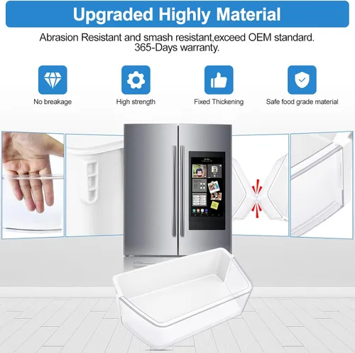Miniatura 5 de Estante para puerta de refrigerador DA97-17255A actualizado compatible con refrigerador Samsung, reemplazo de estante para puerta de refrigerador