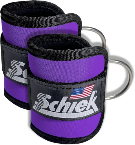 Miniatura 7 de Schiek Sports 1707 Tobilleras - Ideal para golpes de glúteos y entrenamientos de máquina de cable, duraderos y construidos para durar Blanco