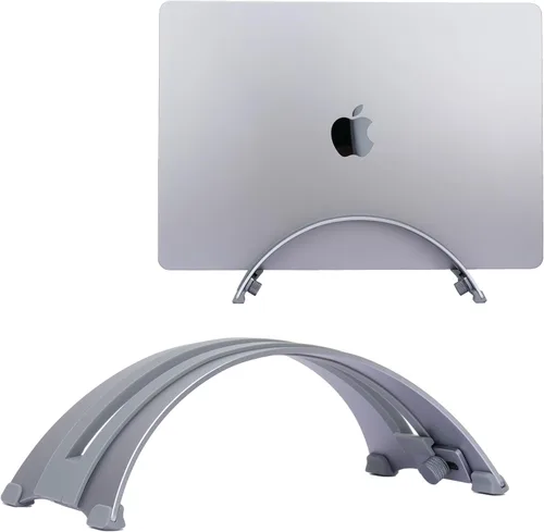 Miniatura 8 de Soporte vertical ajustable para laptop – aluminio 6061, precisión CNC, acabado anodizado, se adapta a todas las computadoras portátiles, incluyendo