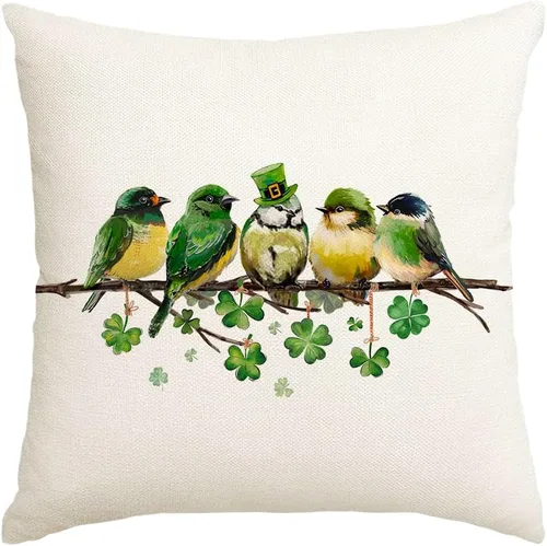 Miniatura 22 de RABUSOFA Fundas de Almohada Navideñas 18x18 Pulgadas Pájaros Decoraciones Navideñas Invierno Fundas de Cojín Decorativo Navidad Pájaros Decoración