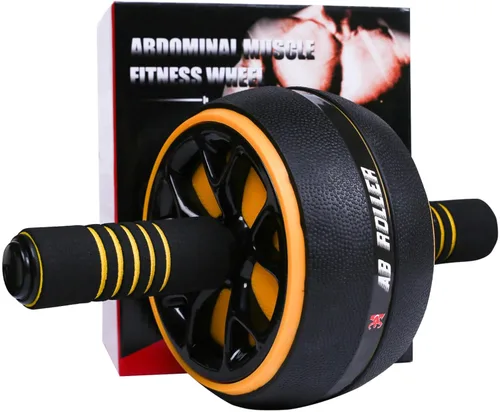 Rodillo de rueda AB, rueda abdominal de ejercicio para gimnasio y hogar, equipo de entrenamiento de fuerza con rodillera, 12 pulgadas de ancho