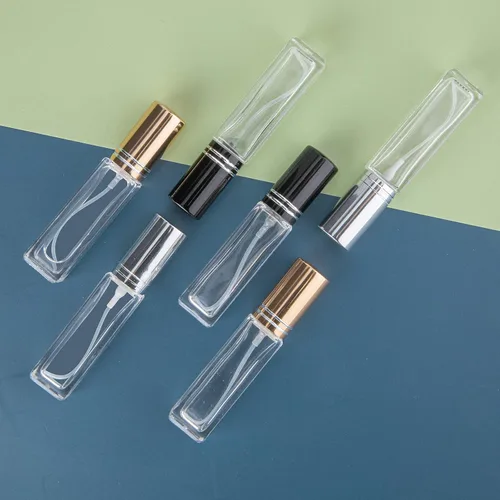 Miniatura 8 de Botella de perfume recargable, botella de perfume atomizadora sin BPA de 0.3 fl oz, atomizador de perfume de vidrio a prueba de fugas con tapas
