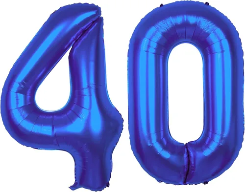 Miniatura 7 de Globos gigantes de 40 pulgadas de color azul marino con el número 0 Globo de 0 dígitos, globos del número 0 Globo azul oscuro 0 para decoración