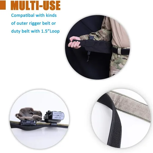 Miniatura 4 de KRYDEX Gancho Liner Cinturón Interior para Duty Belt 1.5" Tactcial Inner Belt Negro