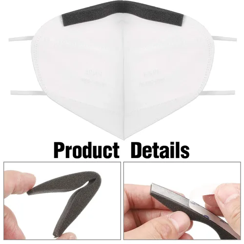 Miniatura 6 de BBTO 50 almohadillas de microfibra de espuma viscoelástica para puente nasal, anti niebla, autoadhesivas, protección para la nariz, sello de tira