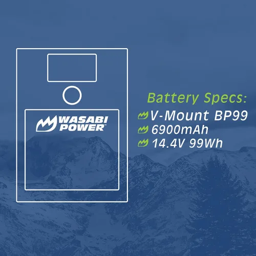 Miniatura 4 de Wasabi Power Batería recargable de iones de litio con bloqueo en V (99 Wh, 14.4 V, 6900 mAh) para videocámara de difusión, compatible con cámaras