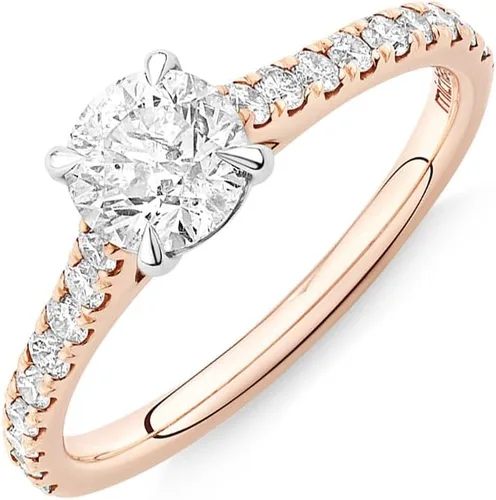 Miniatura 5 de IGI Certified 2.85 Carat TW White Round Excellent Cut Lab Created Diamond Engagement Ring With Side Natural Diamond In 14k White Yellow Rose Gold