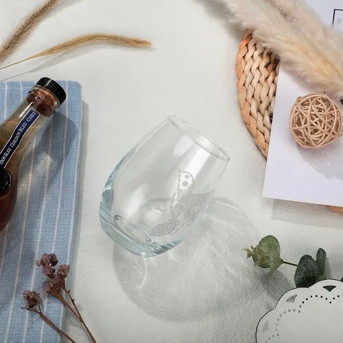 Miniatura 5 de Geiserailie Copas de vino sin tallo de colibrí, vidrio sin tallo, rama de Navidad, taza de té, exquisitos regalos para mujeres, amigos, hombres