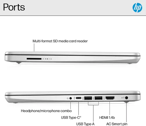 Miniatura 9 de HP Ultrabook 14 Laptop Computadora para negocios de estudio y hogar 2025, MS Office de por vida + Windows 11 Pro, CPU Intel Quad-Core, 16 GB de RAM