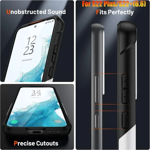 Miniatura 6 de Funda resistente para Samsung Galaxy S22 Plus/S22+ de 6.6 pulgadas, 4 esquinas con bolsas de aire [protección contra caídas de 12 pies], agarre