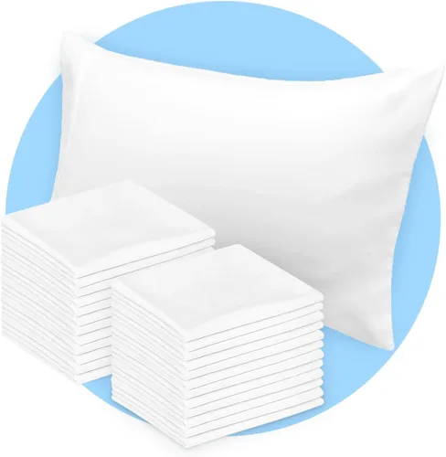 Miniatura 10 de Avalon Bedding Juego de 2 fundas de almohada de tamaño estándar color gris, mezcla de algodón de 200 hilos, suaves y transpirables, perfectas