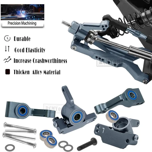 Miniatura 4 de Mejoras de piezas para 1/10 Slash 2WD/Slash 2WD VXL, amortiguadores RC de gran calibre de aleación, brazo de suspensión, bloque de dirección