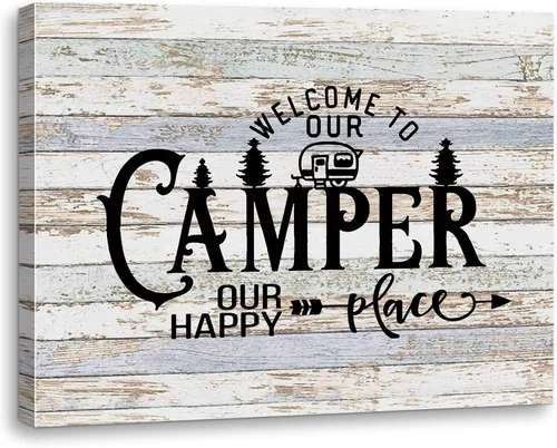 Miniatura 12 de Let The Adventure Begin - Lienzo decorativo para pared, enmarcado para sala de caravana, baño, decoración de remolques, 11 x 14 pulgadas, regalos