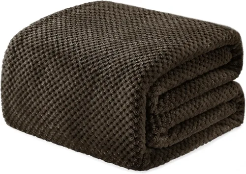 Miniatura 31 de Exclusivo Mezcla - Manta de vellón extragrande para sofá o cama, mantas supersuaves y cálidas con textura de gofre, acogedora, mullida y ligera Azul