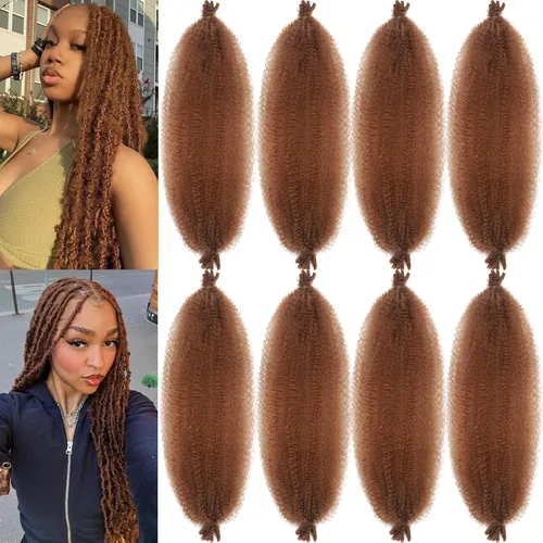 Miniatura 33 de Marley Twist - Cabello trenzado de 10 pulgadas, cabello trenzado preseparado y afro trenzado, 8 paquetes para rastas sintéticas desgastadas