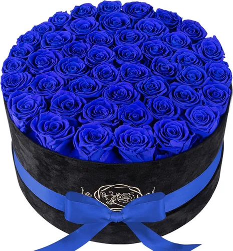 Miniatura 39 de Prifroti 17 flores en una caja de gamuza de lujo, regalos de cumpleaños para mujeres, flores preservadas, regalo de rosas para el día de la madre
