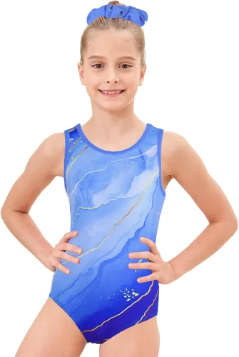Miniatura 3 de JOYSTREAM Leotardos de gimnasia para niñas con pantalones cortos brillantes para bailar ballet