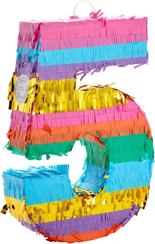 Miniatura 10 de BLUE PANDA Piñata 8 - Pequeña Multicolor, 11.4 x 16.5 x 3 pulgadas - Piñata de Arcoíris Neón en Forma de 8 para Fiesta de Cumpleaños de Niñas