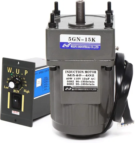 Miniatura 20 de Motor de engranajes eléctrico 120W DC 24V Reductor de engranajes helicoidal Caja de engranajes Motor eléctrico de engranajes RV 50K 35Nm Motor 120W
