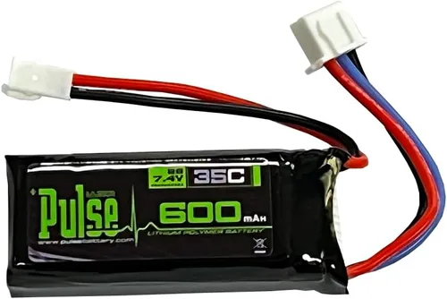 Pulse 600mah 2S 7.4V 35C LiPo Batería Molex 51005 compatible con Furitek Fury FX118, HobbyPlus CR18P EVO, FMS FCX24 K5, FMS FCX24 Smasher V -