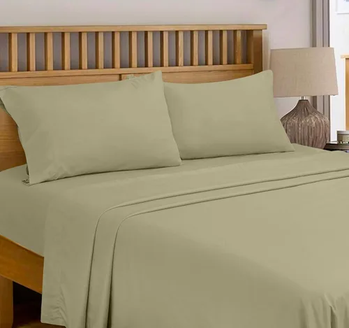 Miniatura 7 de Royale Linens Sábana Plana de Algodón Peinado de Fibra Larga 100% de 300 Hilos - Súper Suave - Sábanas Superiores - Sábana Plana King Se Vende Por