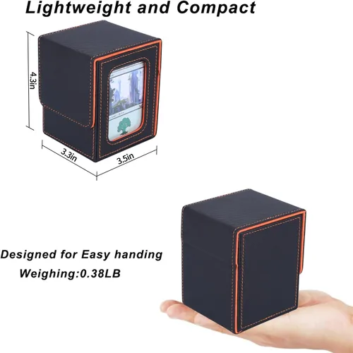 Miniatura 6 de AFIING MTG Caja de Mazo para Commander Display, Caja de Cartas que Cabe 100 Cartas con Doble Funda, Caja de Almacenamiento Magic Commander TCG con 2