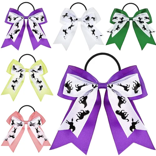 10 piezas de accesorios para el cabello multicolores, lazos para el pelo de caballo, lazos para espectáculos de caballos y corbatas de vaquera,