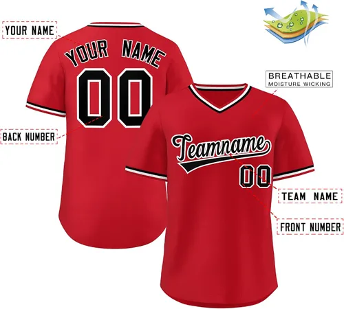 Miniatura 2 de KXK - Camiseta de béisbol personalizada con nombre y número cosidos, estilo Hip Hop, con cuello en V, atlética, para hombres, mujeres y jóvenes