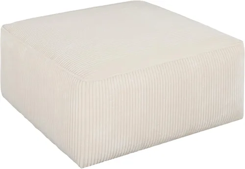 Miniatura 9 de Christopher Knight Home Isa - Taburete otomano cuadrado, puf de pana, reposapiés, asiento grande, mesa auxiliar moderna para sala de estar, Beige