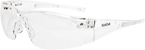 Bollé Safety 253-RH-40070 Rush anteojos de seguridad con marco sin borde y lente transparente antiempañamiento/antiarañazos