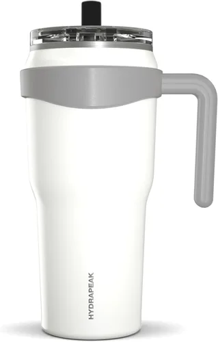 Miniatura 8 de Hydrapeak Roadster - Botella de agua de acero inoxidable de 40 onzas con aislamiento al vacío de doble pared con asa y tapa con popote 2 en 1