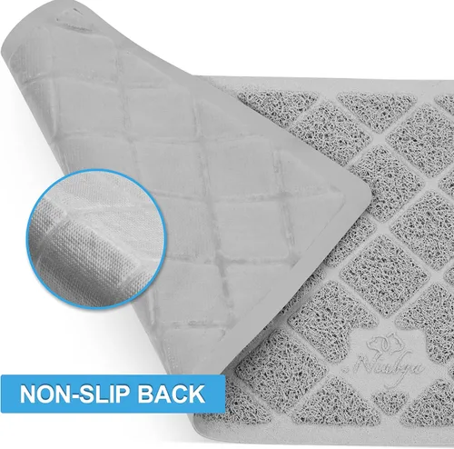 Miniatura 5 de Niubya Tapete de arena para gatos de alta calidad, tapete para caja de arena con respaldo antideslizante e impermeable, tapete suave para patas