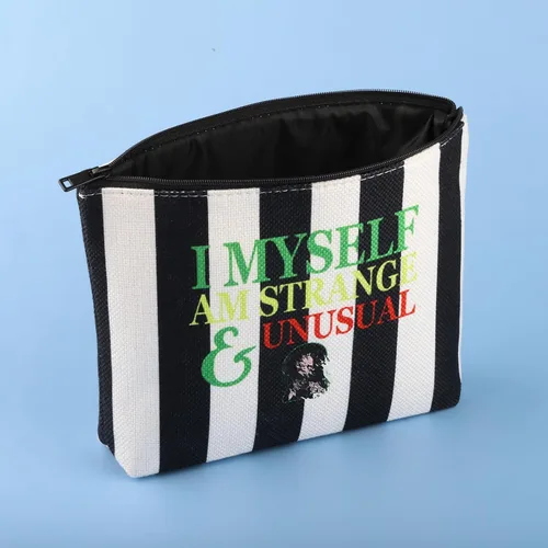 Miniatura 3 de FOTAP Bolsa de maquillaje de película de terror, bolsa de Halloween, regalo gótico, Blanco, Yo mismo
