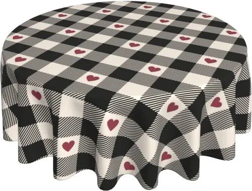 Miniatura 14 de 4th of July Tablecloth Square 60x60 Inch,Red White Buffalo Plaid Check Blue Patriotic Stars Table Cloth,Stain Resistance Polyester Independence Day