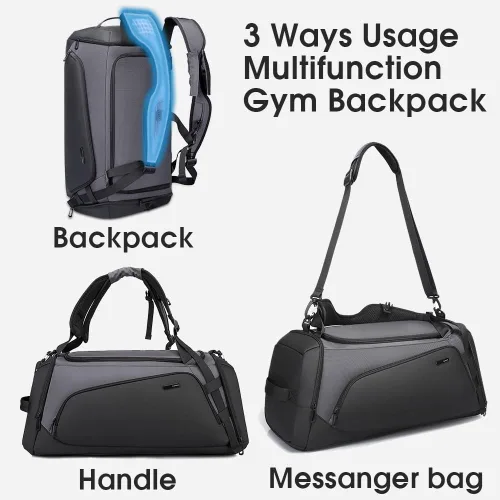 Miniatura 6 de BANGE Gym Sports - Mochila de lona para hombre y mujer