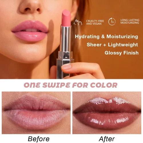 Miniatura 3 de Kaely Honey Lipstick Bálsamo Labial Tintado, Lápiz Labial de Brillo Hidratante para Mujeres con Labios Secos, Maquillaje Hidratante Nutritivo