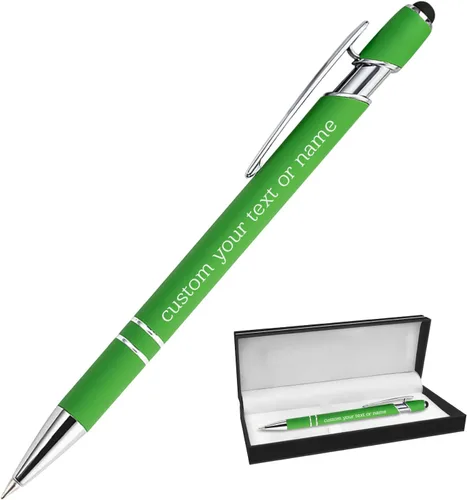 Miniatura 9 de Bolígrafos personalizados con nombre a granel, juego de bolígrafos personalizados, lápiz capacitivo grabado, logotipo, texto, regalo para negocios