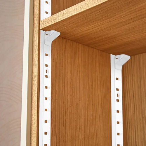 Miniatura 5 de Yaocom 6 piezas de 36 pulgadas para estantes de metal para montaje en mortaja, tiras de pilastra ajustables para sistema de estantería de pared