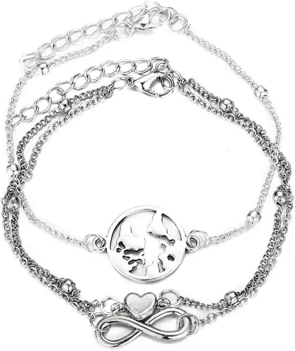 Miniatura 5 de 23 unids conjunto simple Puka Shell pulsera de tobillo Shell estrella de mar onda tobillo pulsera forma corazón Chian tobillo pulsera moda 8