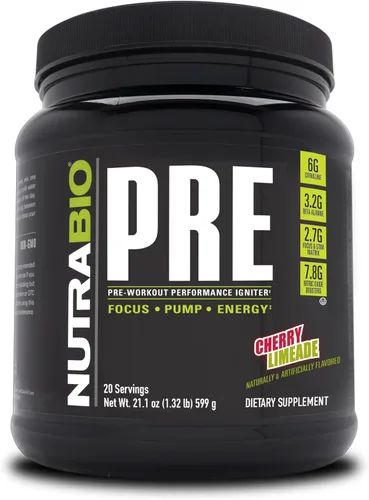Miniatura 10 de NutraBio Polvo de preentrenamiento, Blue Razz Energía explosiva, enfoque láser, bombas extremas Pre-entrenamiento para hombres y mujeres