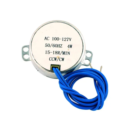 Miniatura 2 de uxcell AC 100-127V 15-18R/Min Eje Redondo CCW/CW Dirección 4W Motor Síncrono Sincrónico