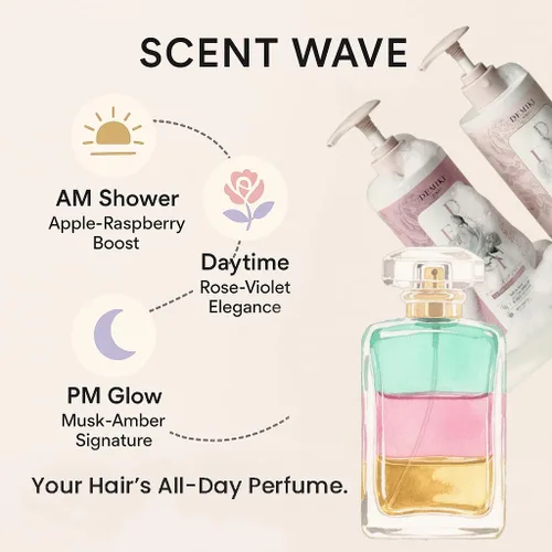 Miniatura 9 de Conjunto de champú y acondicionador japonés DEMIKI para mujeres, conjunto de champú y acondicionador para cabello graso, sin sulfato, aroma a rosa