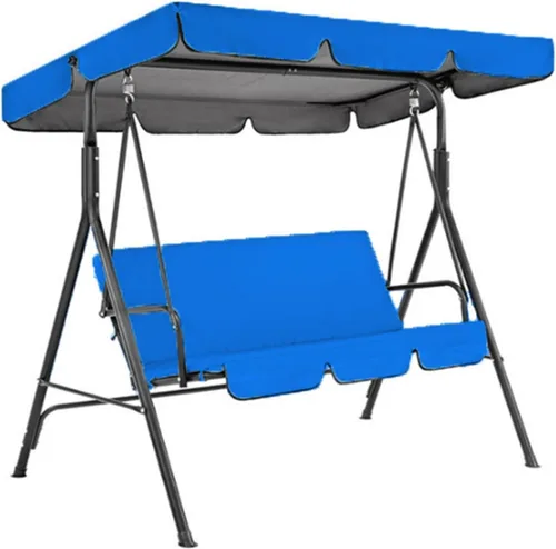 Miniatura 14 de KYOFIS Toldo de columpio para porche, cubierta de repuesto para toldo de columpio, impermeable, resistente al viento, anti-UV, resistente, tela