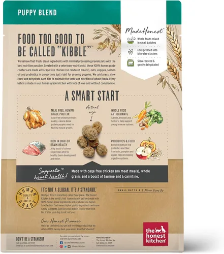 Miniatura 3 de The Honest Kitchen Alimento seco para perros de grano entero de pollo integral para cachorros, bolsa de 1 libra