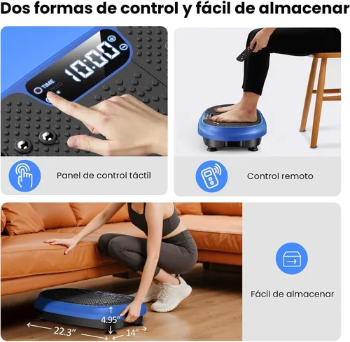 Miniatura 6 de Vibration Plate Exercise Machine, Vibrating Fitness Platform for Lymphatic Drainage, Full Body Shaker Workout Equipment, Bluetooth Power Shaping