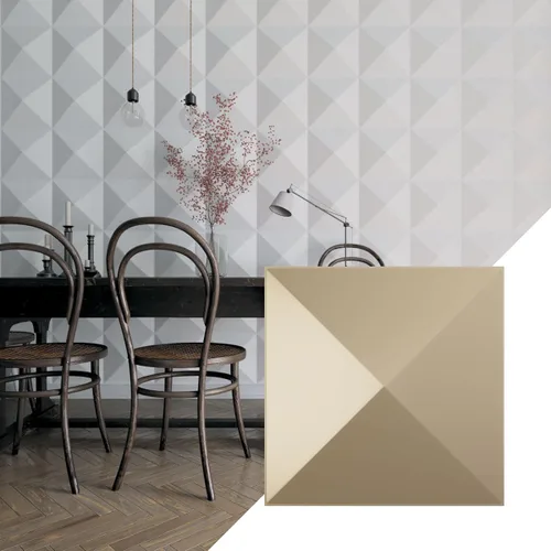 Miniatura 9 de Ekena Millwork 11 7/8 pulgadas de ancho x 11 7/8 pulgadas de alto Sellek EnduraWall Decorativo Panel de pared 3D, dorado