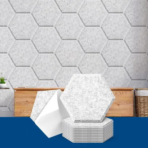 Miniatura 9 de Art3dwallpanels Paquete de 12 paneles acústicos autoadhesivos, paneles de pared insonorizados de 14" X 12" X 0.4", paneles de absorción de sonido